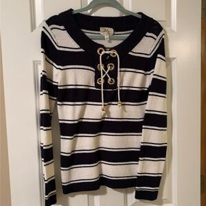 Milly Of New York Women’s Crew sweater, navy/white 💙🤍⛵️